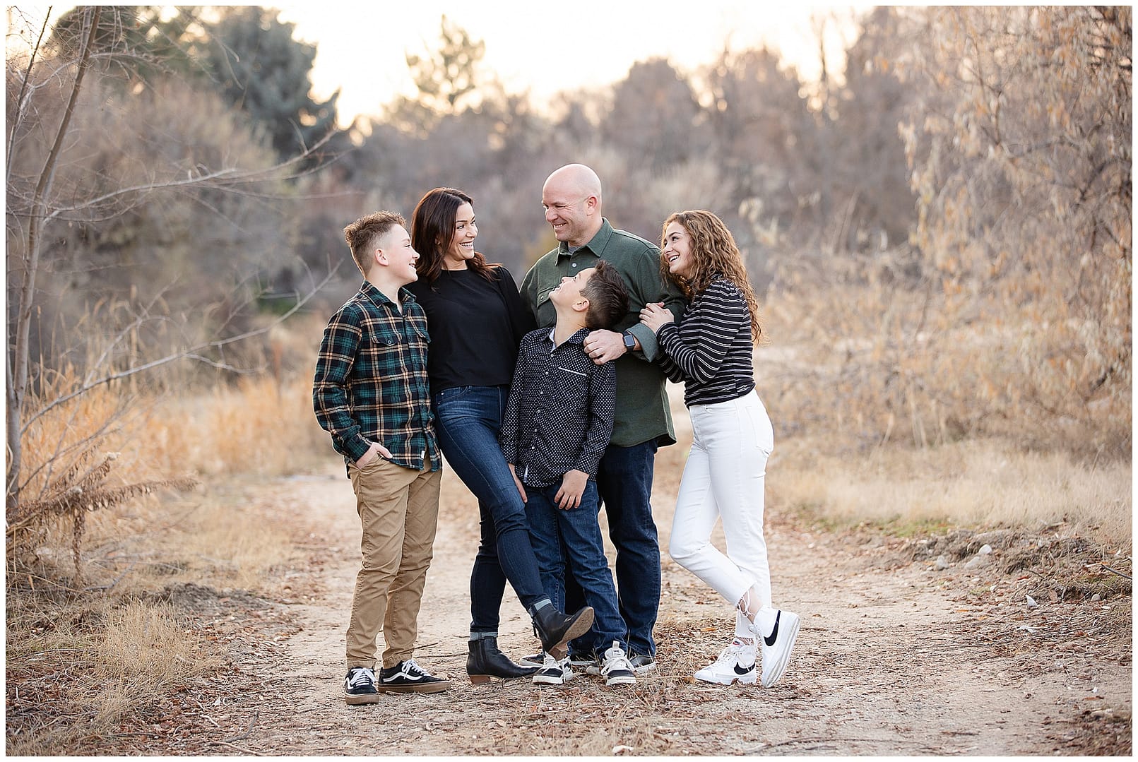Boise,ID Family in open space setting. Photos by Tiffany Hix Photography.