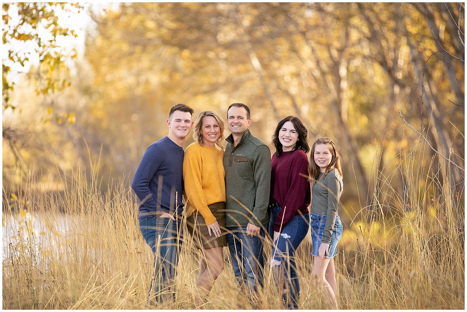 Fall family session with family of five. Photo by Tiffany Hix Photography.