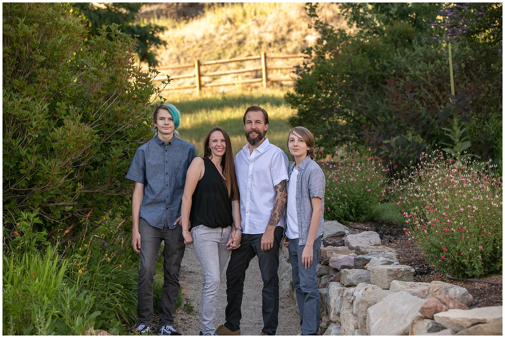 Boise family poses for photograph. Photo by Tiffany Hix.