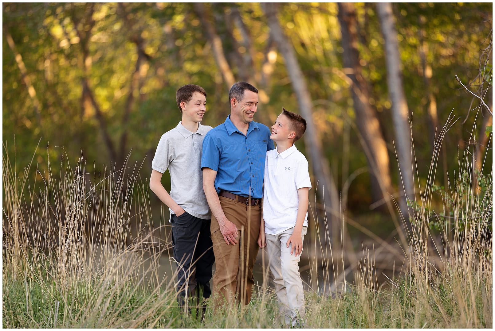 Dad with his sons. Photos by Tiffany Hix Photography.