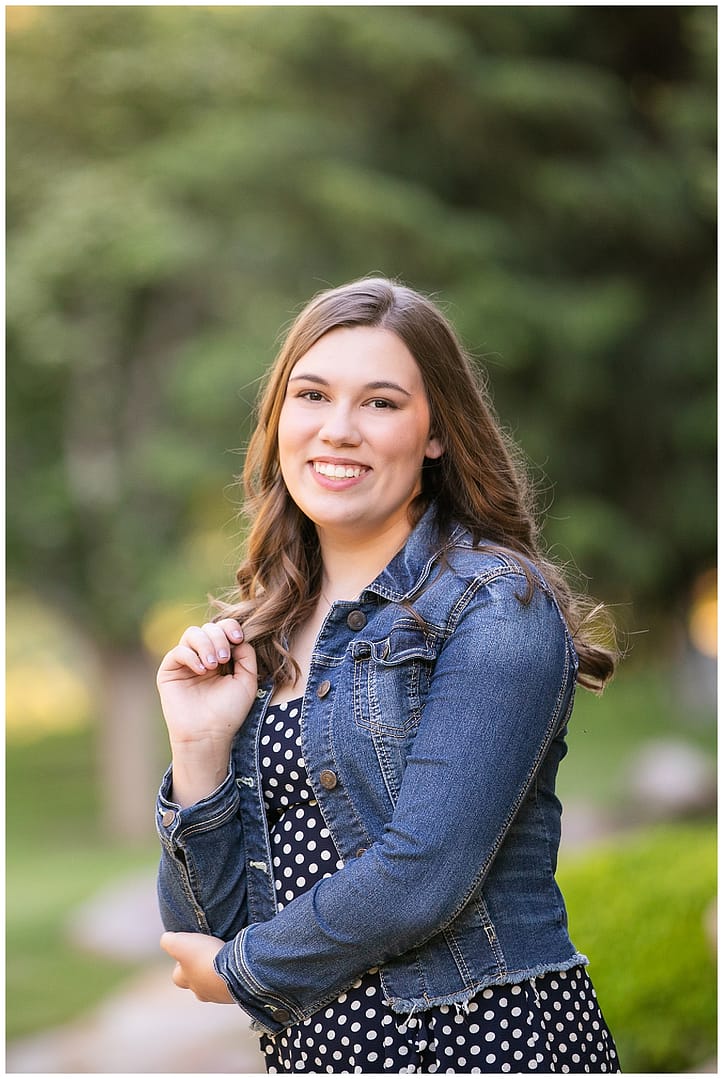 Headshot of young woman for her Boise Senior Session portraits. Photos by Tiffany Hix.