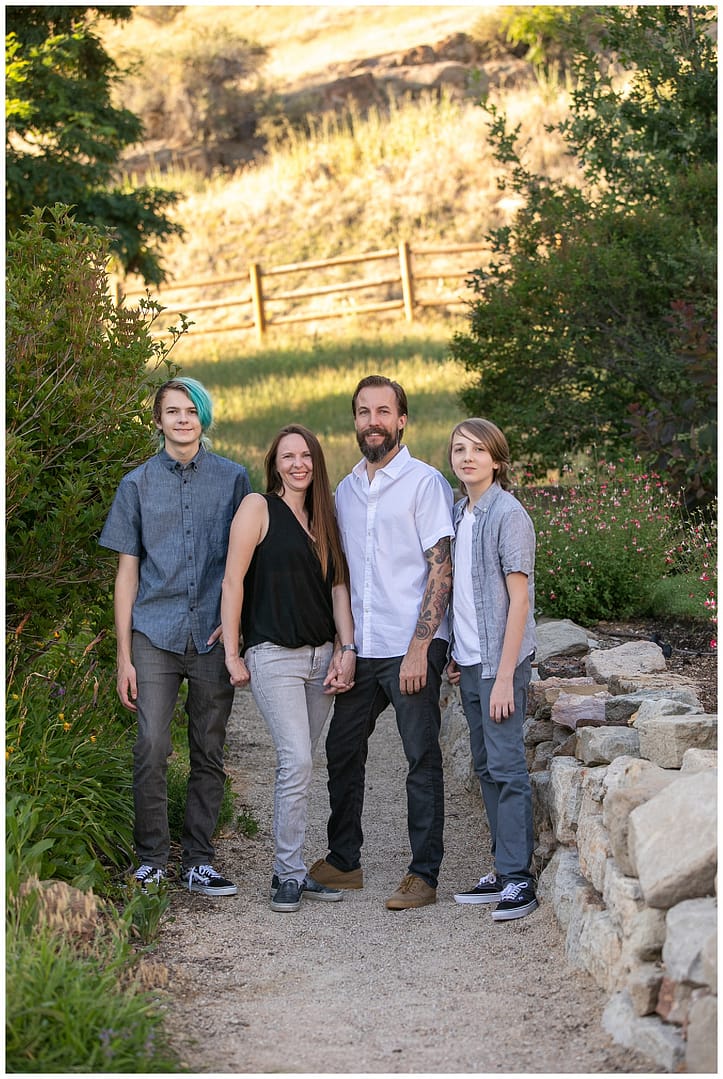 Boise family stands for photograph. Photo by Tiffany Hix.
