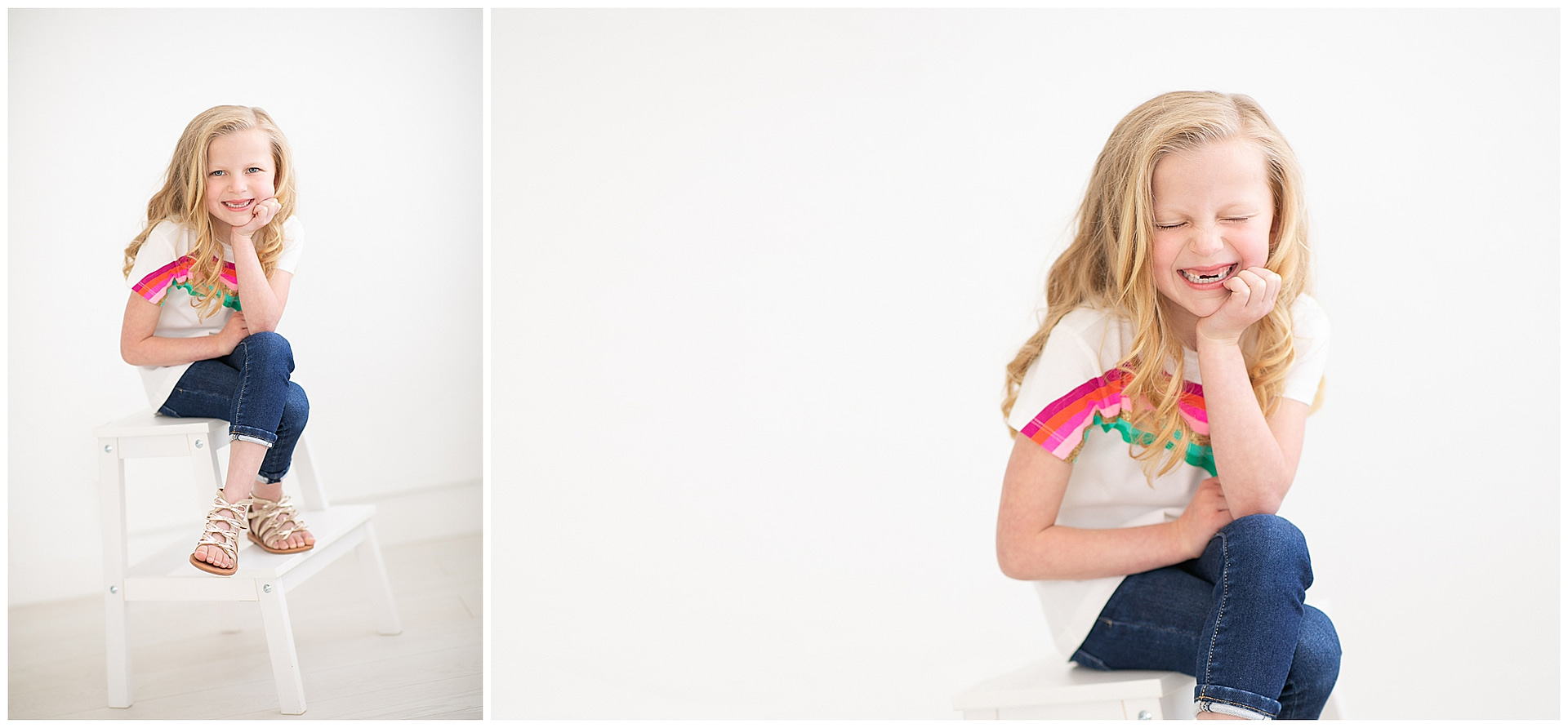 Girl laughs during Boise portrait session. Photos by Tiffany Hix Photography.